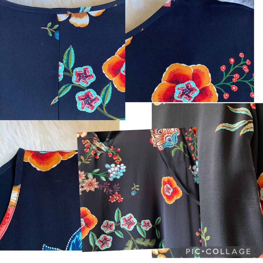 JOHNNY WAS Zorya Printed Floral Mini Dress Size L - Picture 16 of 16